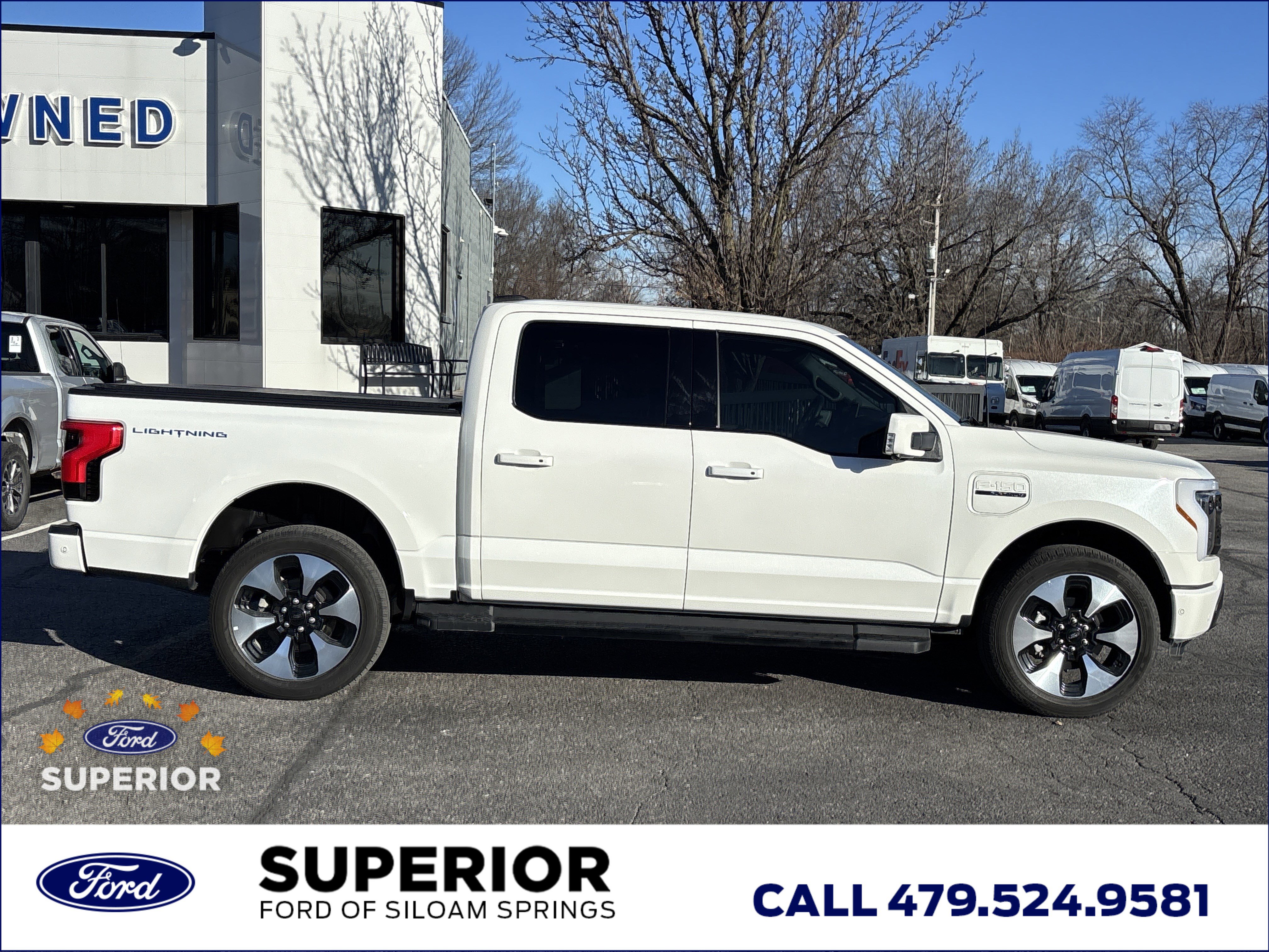 Used 2023 Ford F-150 Lightning Platinum with VIN 1FT6W1EV5PWG14052 for sale in Siloam Springs, AR