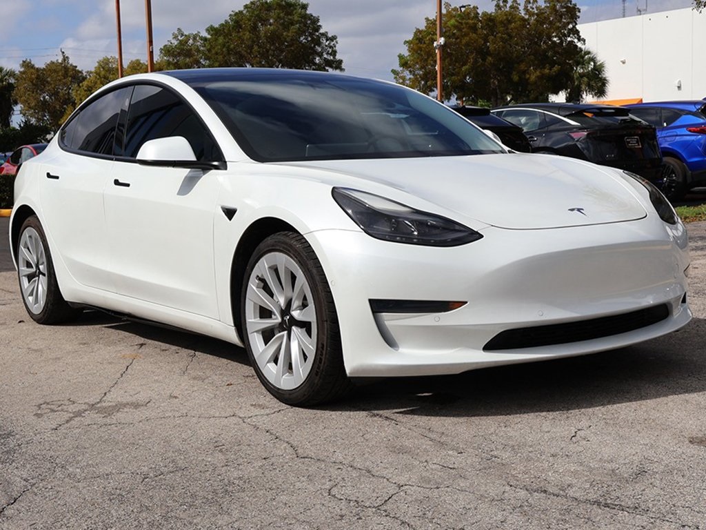 Used 2021 Tesla Model 3 Base with VIN 5YJ3E1EAXMF872053 for sale in Miami, FL