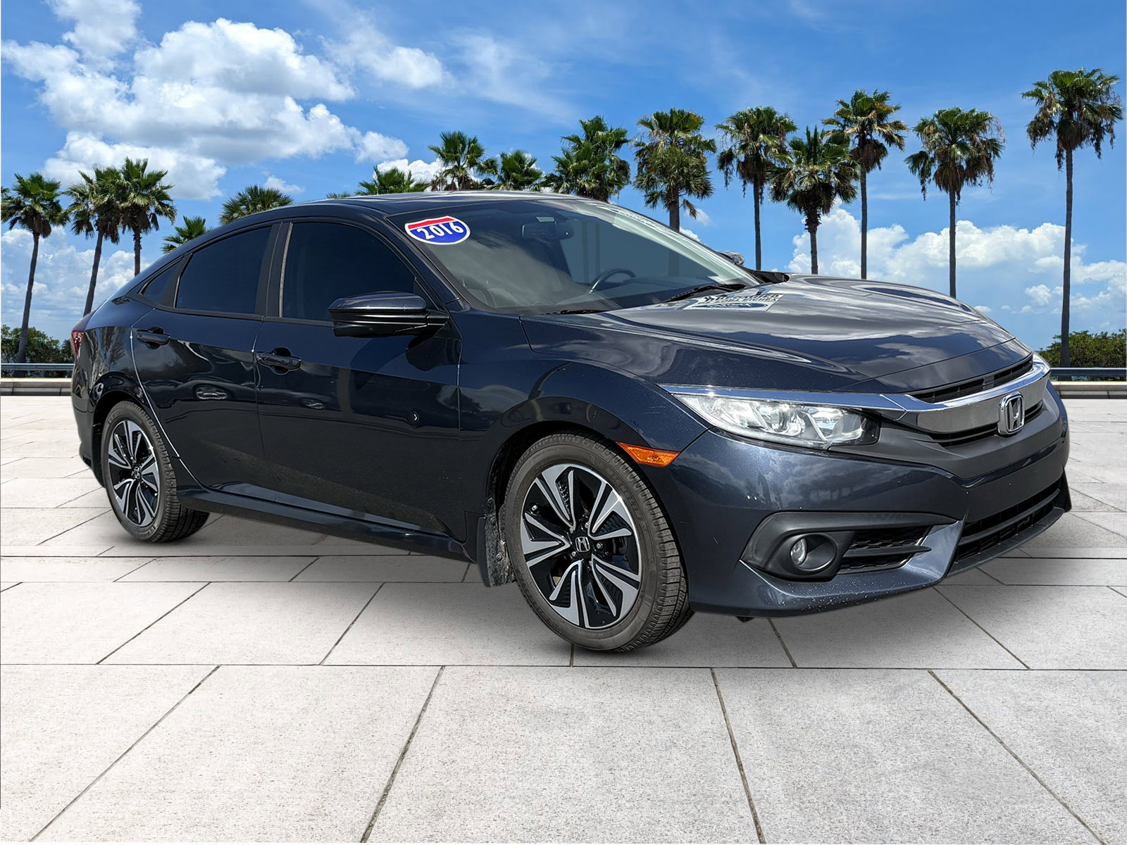 Used 2016 Honda Civic EX-L with VIN 19XFC1F7XGE041331 for sale in Port Richey, FL
