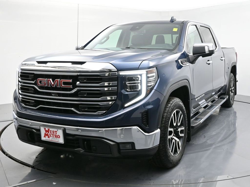 Used 2022 GMC Sierra 1500 SLT with VIN 1GTUUDET1NZ549760 for sale in Monticello, Minnesota