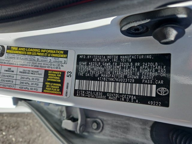 2019 Toyota Camry XSE V6 photo 13