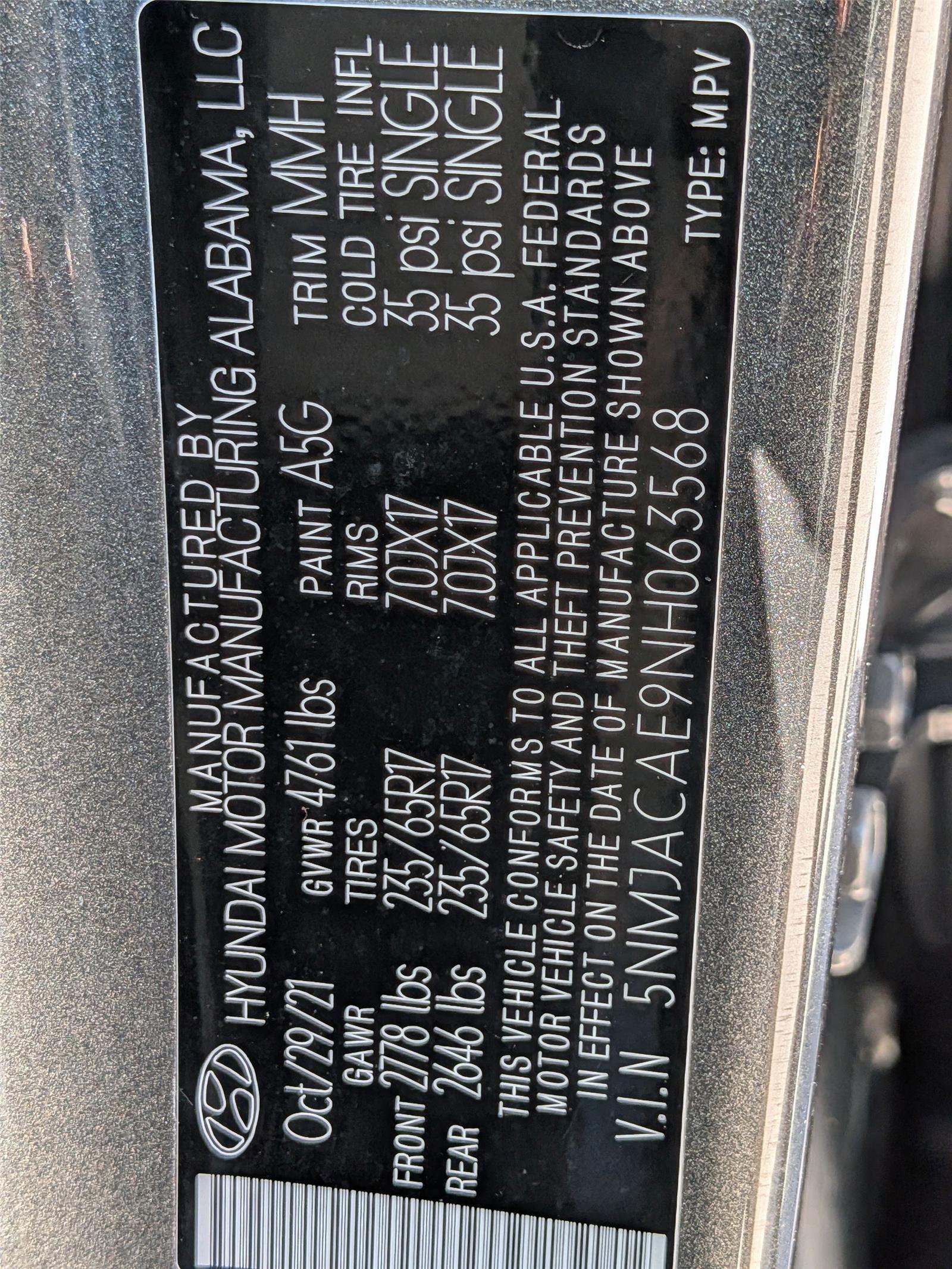 2022 Hyundai Tucson SE photo 35