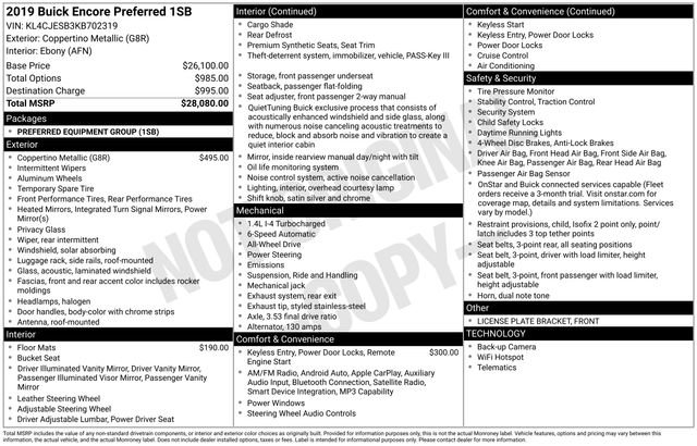 2019 Buick Encore Preferred's photo
