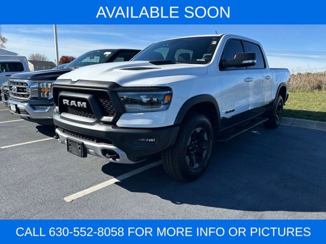 Pre-Owned 2019 Bright White Clearcoat Ram 1500 Rebel Door Crew