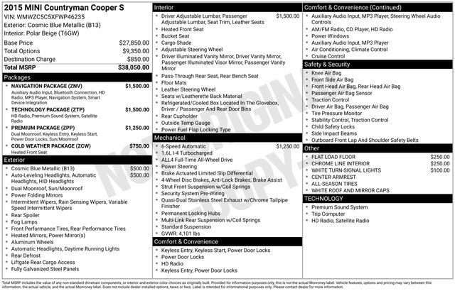2015 MINI Countryman Countryman S