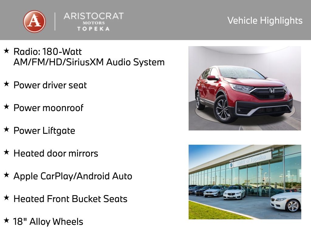 Used 2022 Honda CR-V EX-L with VIN 7FARW1H87NE023939 for sale in Kansas City