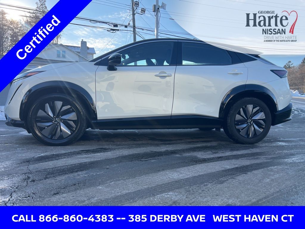 Certified 2023 Nissan Ariya Venture+ with VIN JN1BF0AA0PM409815 for sale in West Haven, CT