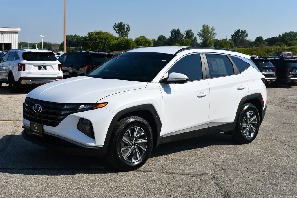 Used 2023 Hyundai Tucson Blue with VIN KM8JBCA16PU123808 for sale in Rochester, Minnesota