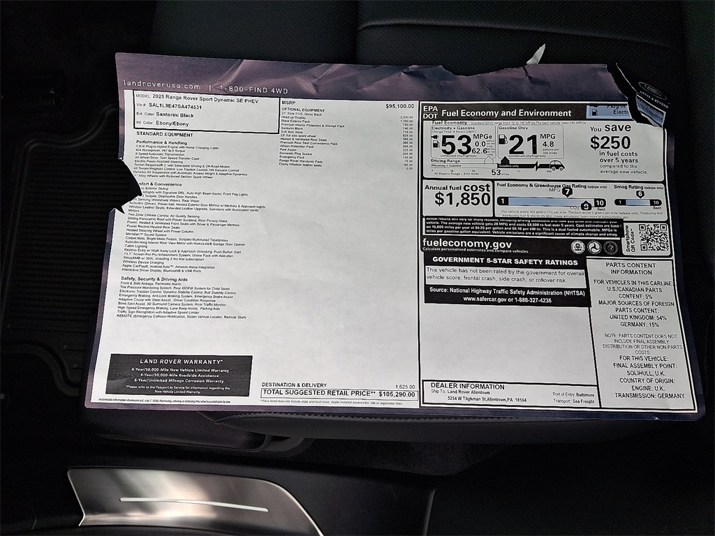2025 Land Rover Range Rover Sport SE photo 19