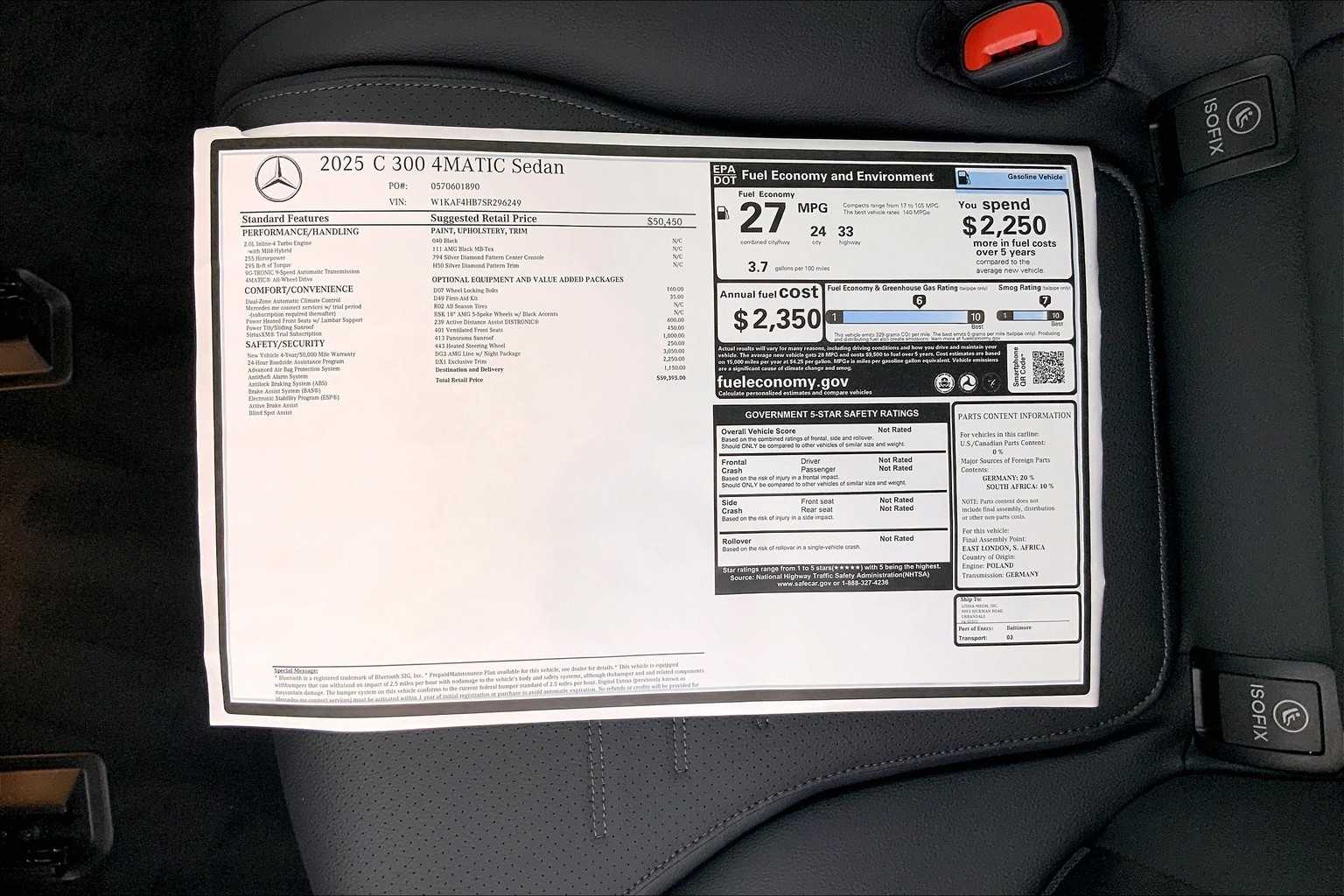 2025 Mercedes Benz C 300 4MATIC photo 26