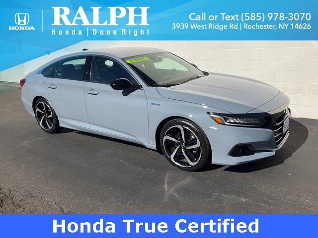 Certified 2022 Honda Accord Hybrid Sport with VIN 1HGCV3F25NA043745 for sale in Kansas City