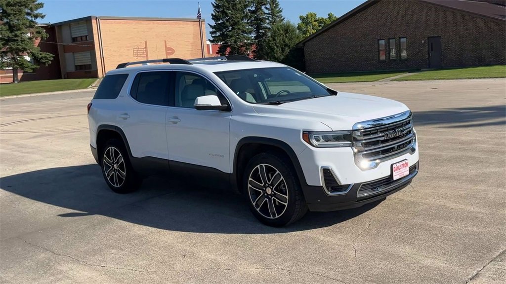 Used 2023 GMC Acadia SLT with VIN 1GKKNUL44PZ132558 for sale in Oslo, Minnesota