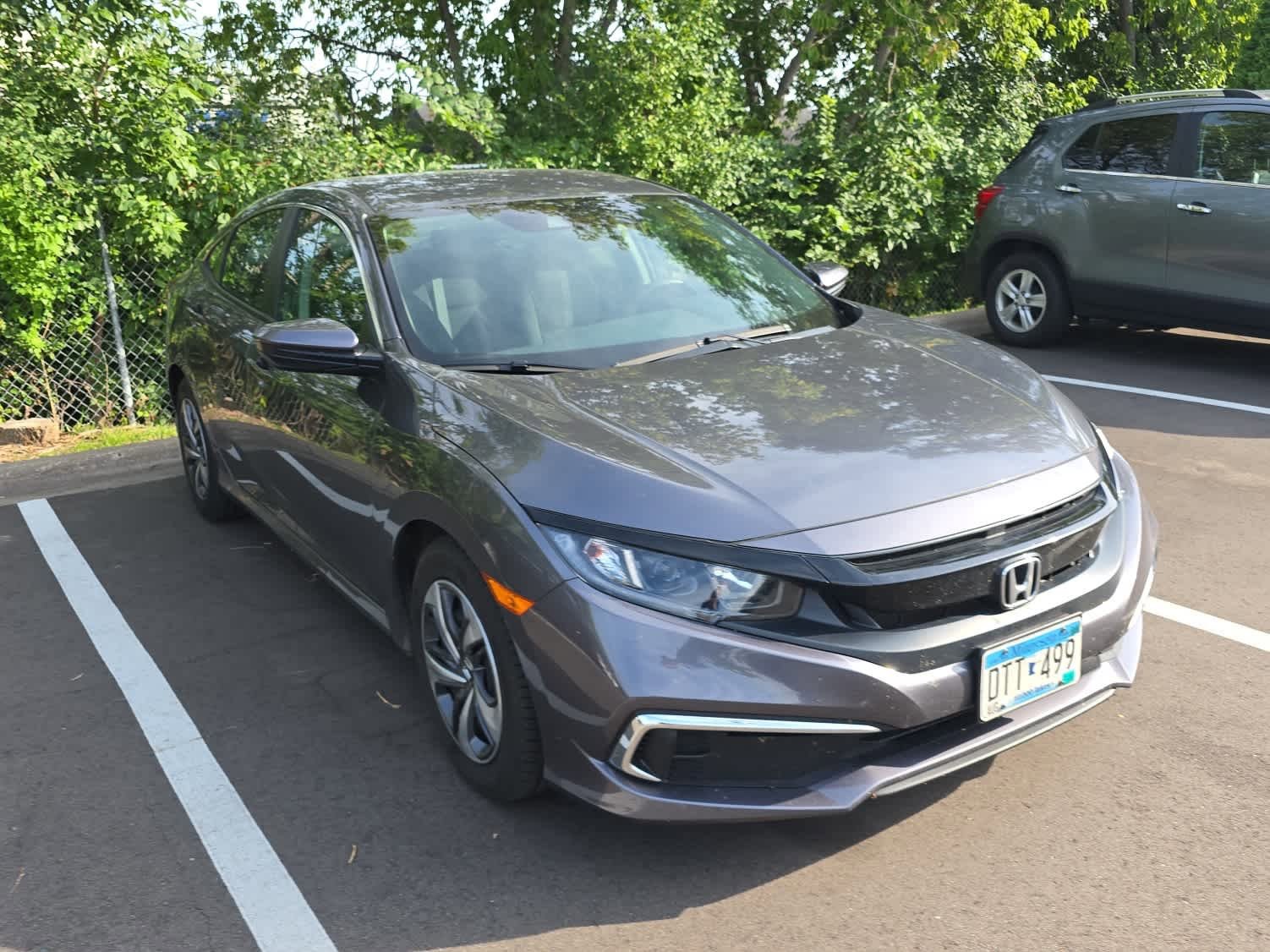 Certified 2019 Honda Civic LX with VIN 2HGFC2F69KH587534 for sale in Hopkins, MN