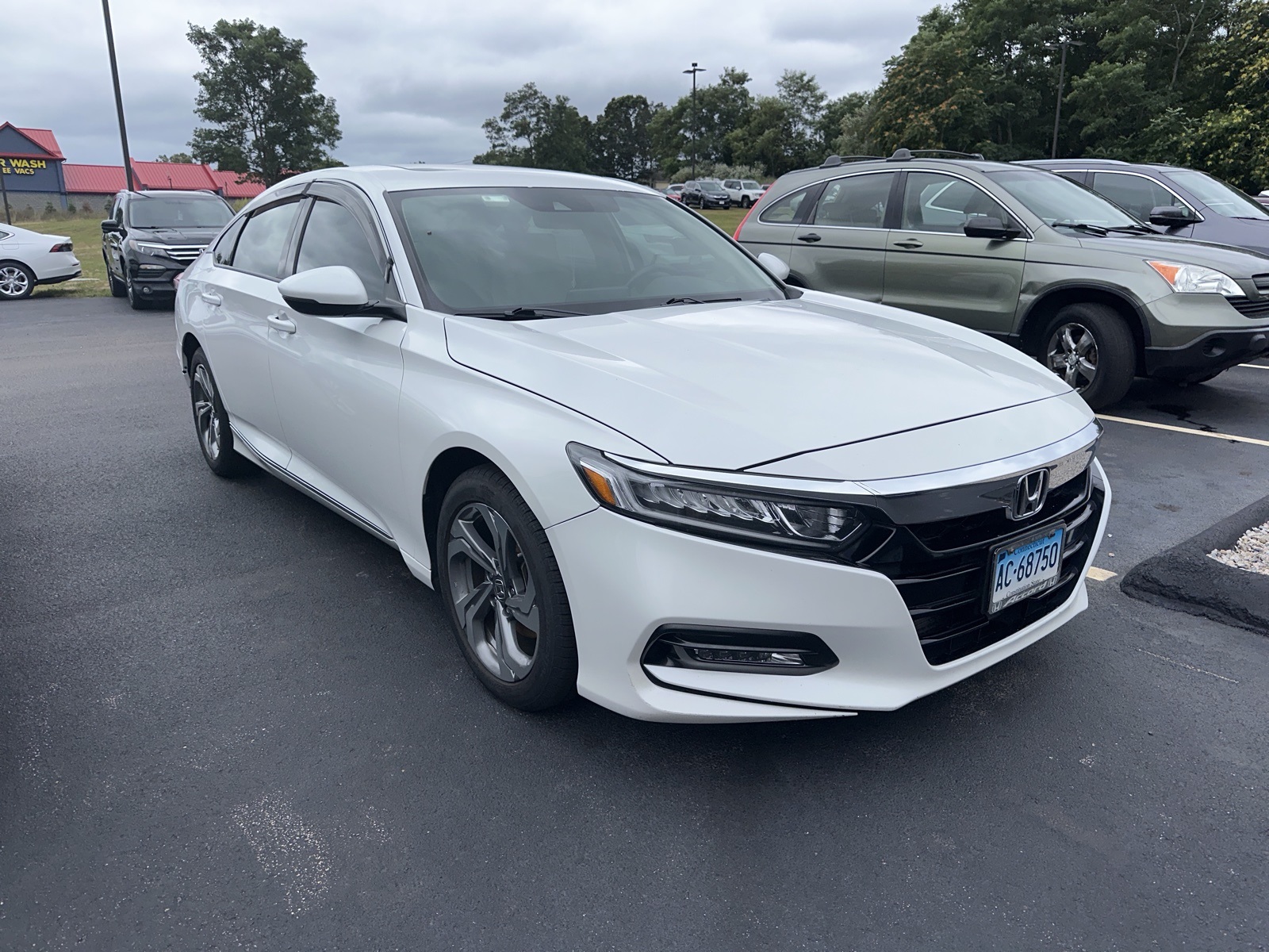 Used 2018 Honda Accord EX-L with VIN 1HGCV1F62JA170101 for sale in Groton, CT