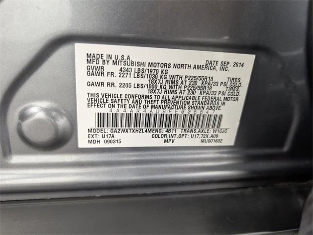 2015 Mitsubishi Outlander Sport SE photo 29