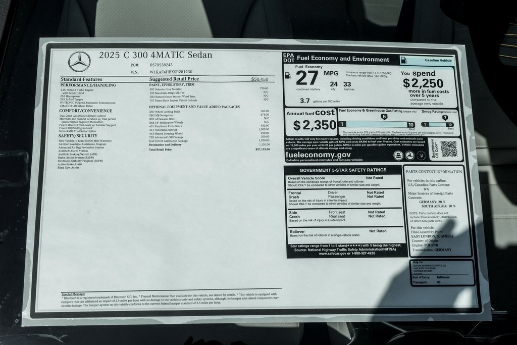 2025 Mercedes Benz C 300 4MATIC photo 24