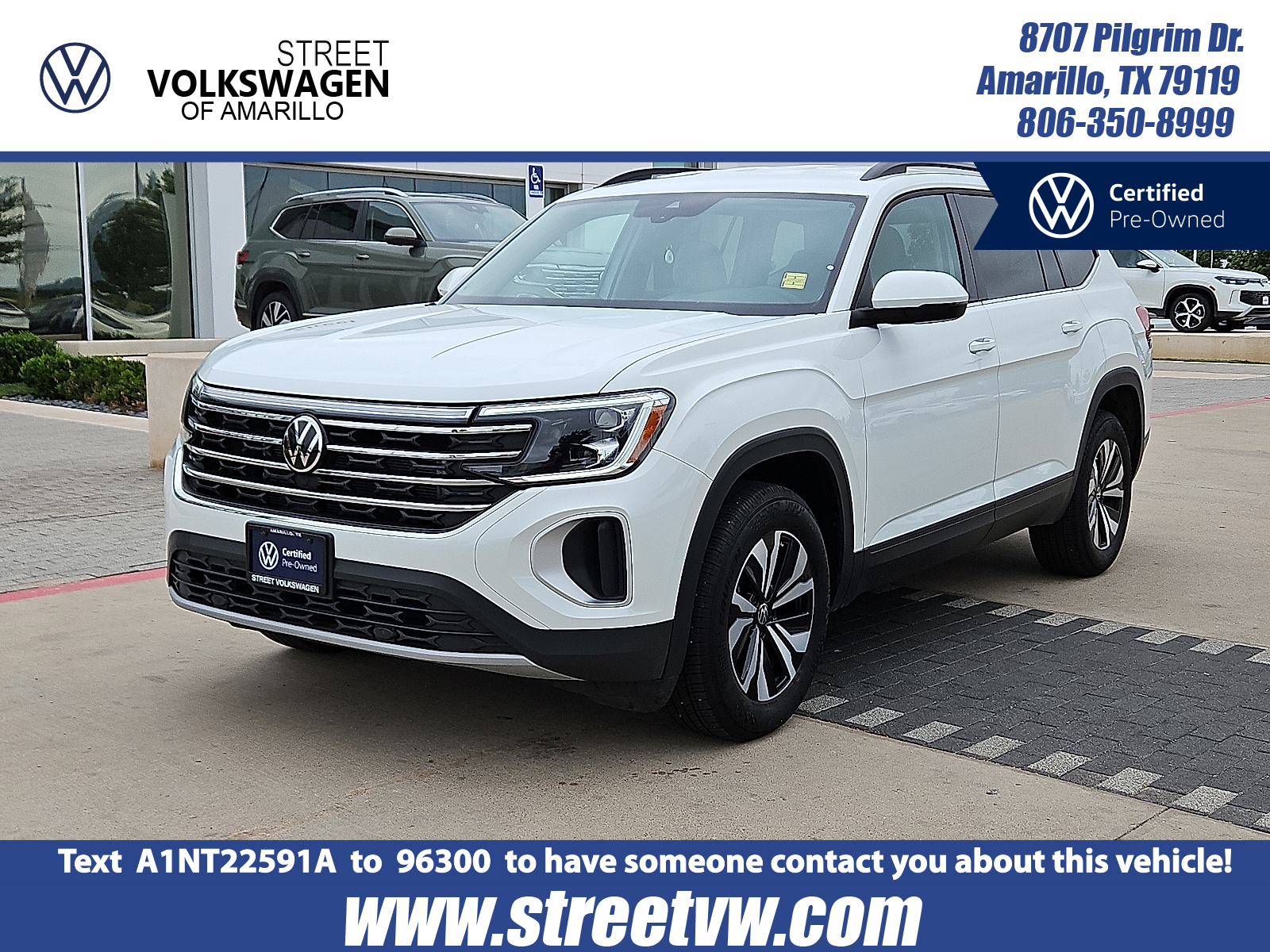 used 2024 Volkswagen Atlas car, priced at $34,599