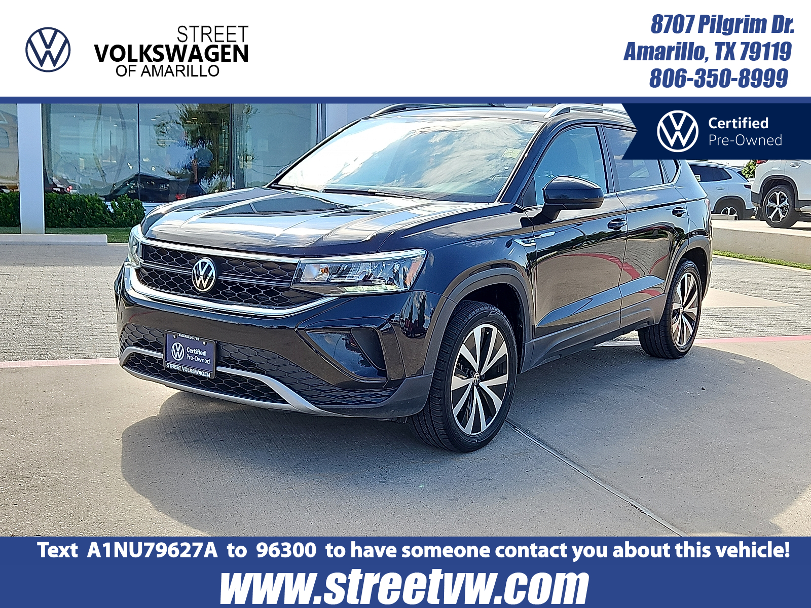 used 2023 Volkswagen Taos car, priced at $23,075